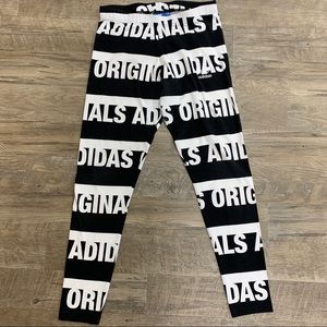 Adidas Originals Printed Striped Leggings